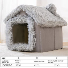 Autumn And Winter Closed Warm Cat Bed Kennel Pet Supplies